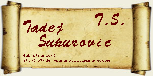 Tadej Supurović vizit kartica